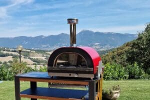 Buitenkeuken setting pizzaoven GOLD gas sfeerbeeld